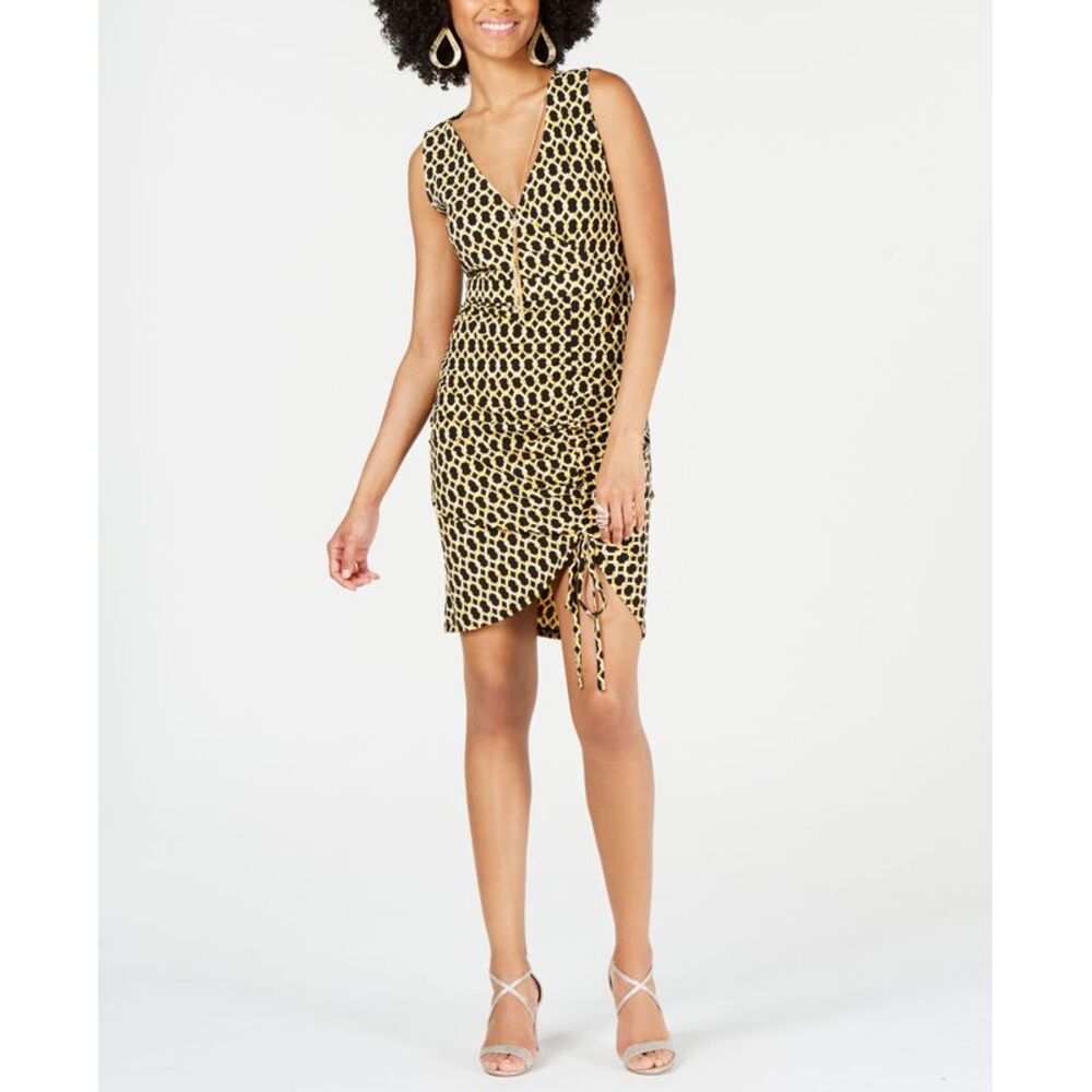 Thalia Sodi Sleeveless Animal Print Sheath Necklace Dress